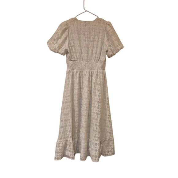 Polagram Women's Ivory Poly/Cotton Lined Lace Dress - Picture 3 of 12